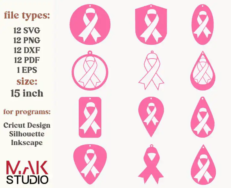 Cancer Earring Svg