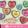 Candy Heart Svg Bundle Valentine Heart Svg Conversation Hearts Svg