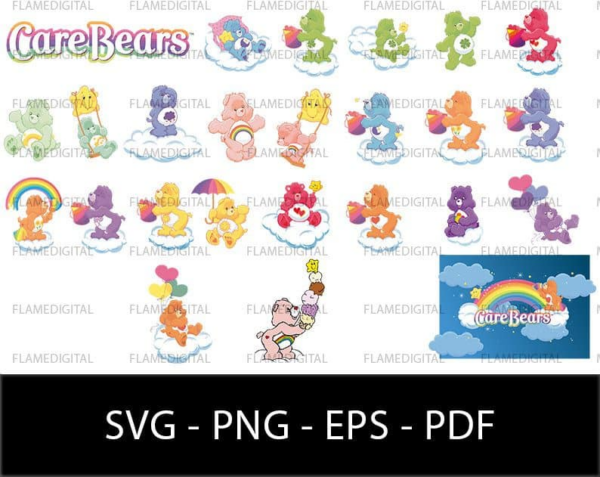 Care Bears Svg, Care Bears Bundle, 80'S Cartoon Svg