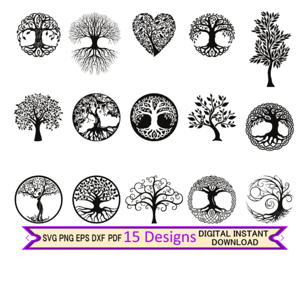 Celtic Tree Of Life Vector Tree Of Life Stencil Tree Cricut Svg
