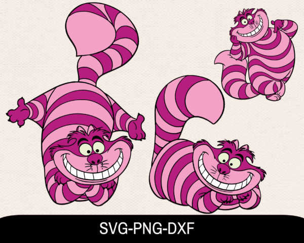 Cheshire Cat Svg Bundle, Svg Bundle, Alice In Wonderland Svg, Cartoon