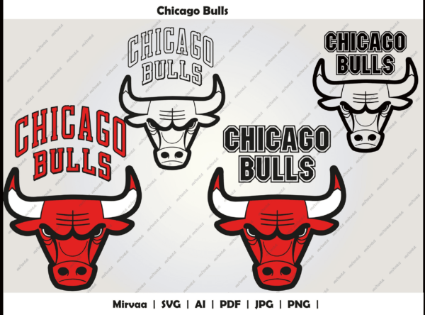 Chicago Bulls Logo Svg, Chicago Bulls Clipart Instant Download ...