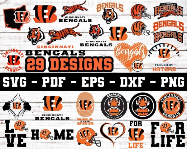 Cincinnati Bengals Svg Bundle, Bengals Svg, Cincinnati Bengals Logo,