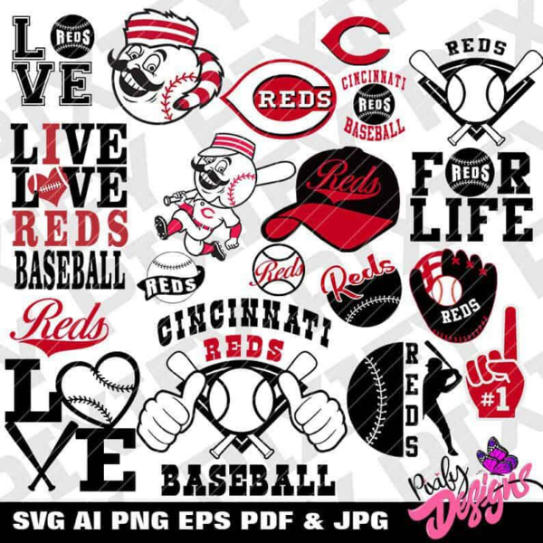 Cincinnati Reds Svg, Reds Baseball, Svg Files For Cricut, Baseball