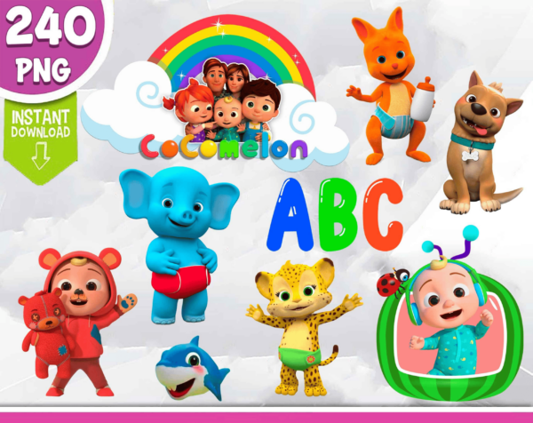 Cocomelon And Friends Clipart Cocomelon Clipart Png Cocomelon