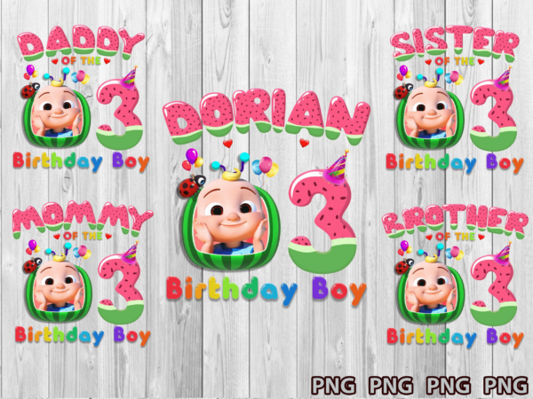 Cocomelon Birthday Png, Birthday Family Png, Coco Melon Png,