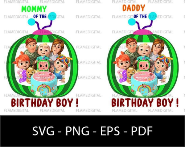 Cocomelon Birthday Svg, Cocomelon Birthday Vector, Cocomelon Family,