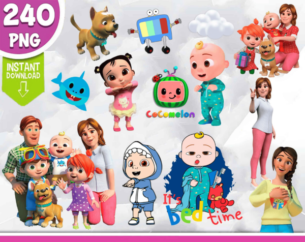 Cocomelon Png Bundle, Cocomelon Clipart Png, Cocomelon Clip Art