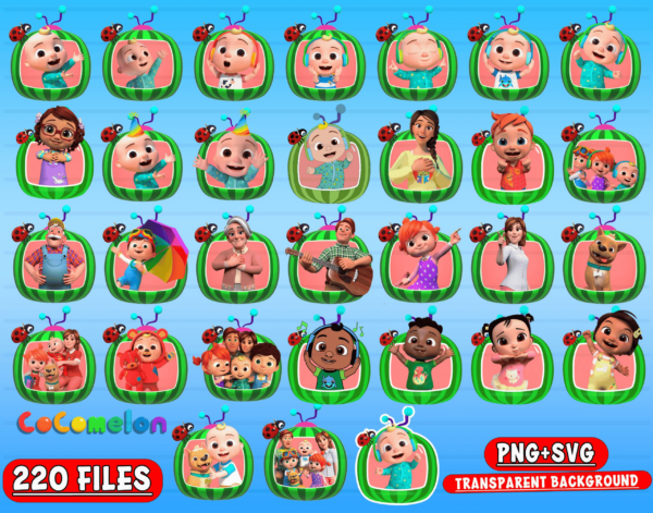 Cocomelon Png Cocomelon Svg Cocomelon Clipart Cocomelon Svg Bundle