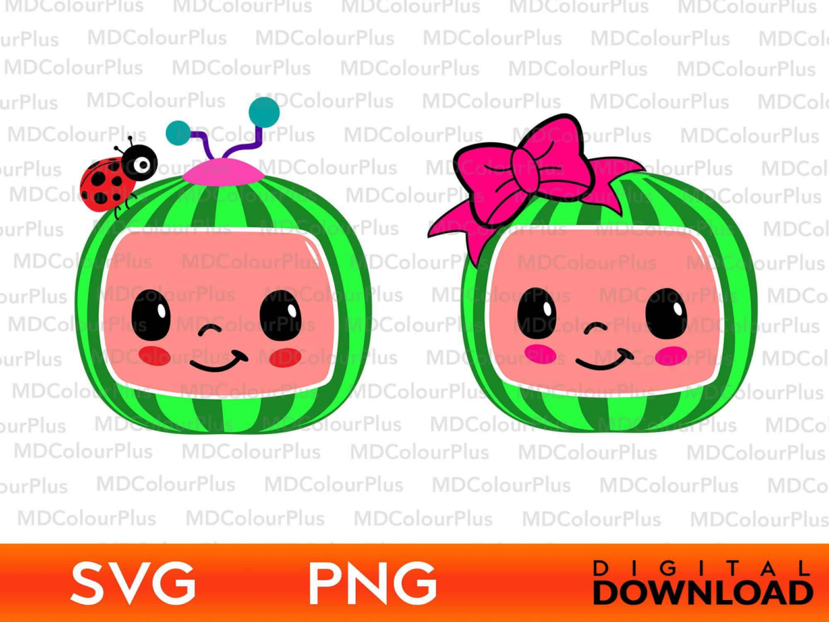 Cocomelon Svg Layers For Cricut, Cute Cocomelon Girl And Cocomelon ...