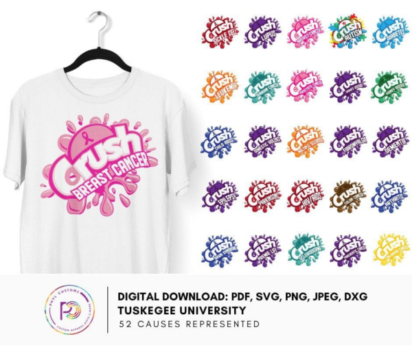 Crush Awareness Bundle (52 Causes), Awareness Svg, Bundle Svg, Svg