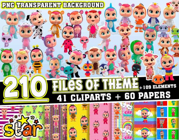 Cry Babies Clipart, Cry Babies Png, Cry Babies Paper, Cry Babies Digital