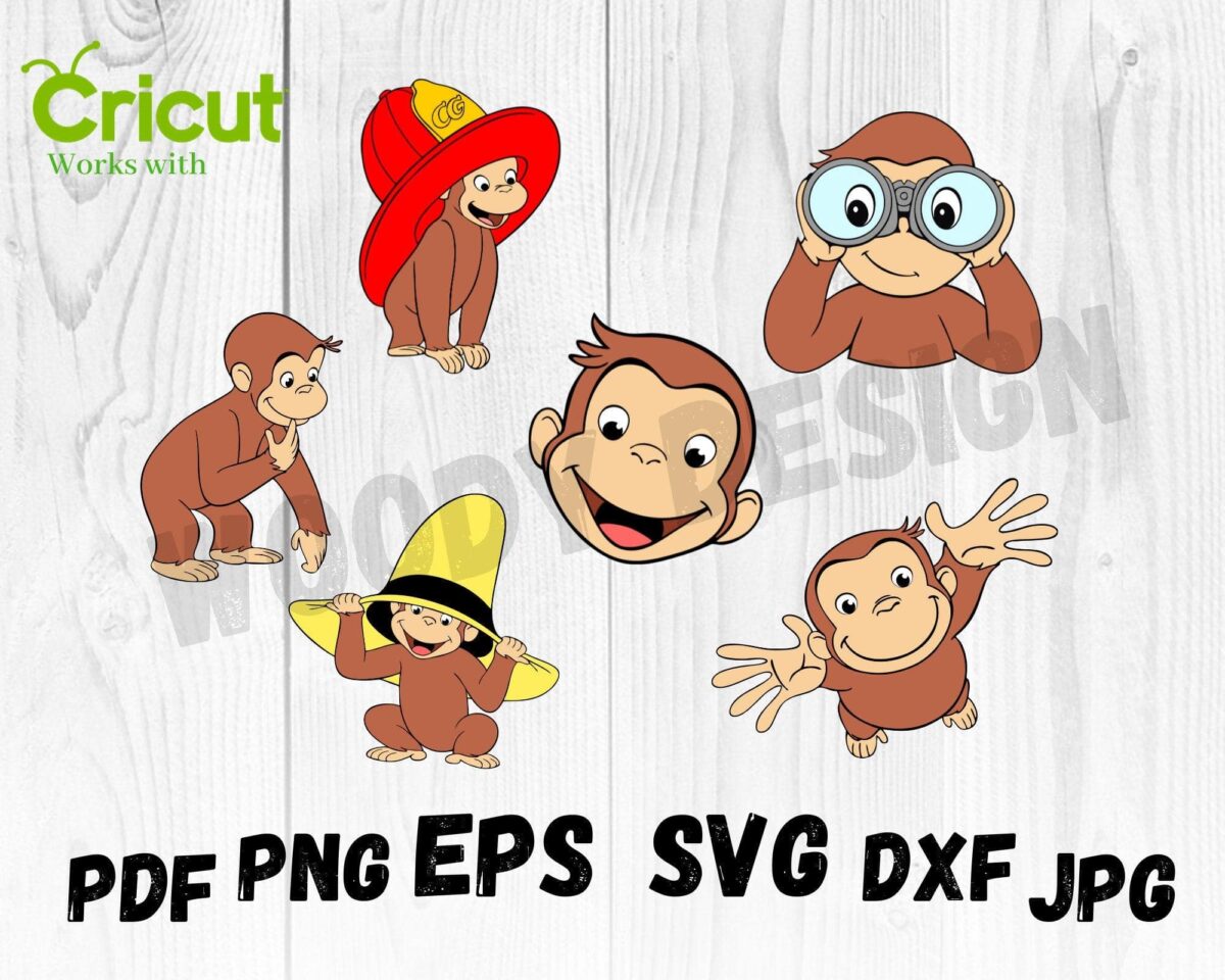 Curious George Layered Svg, Curious George Svg, Curious George