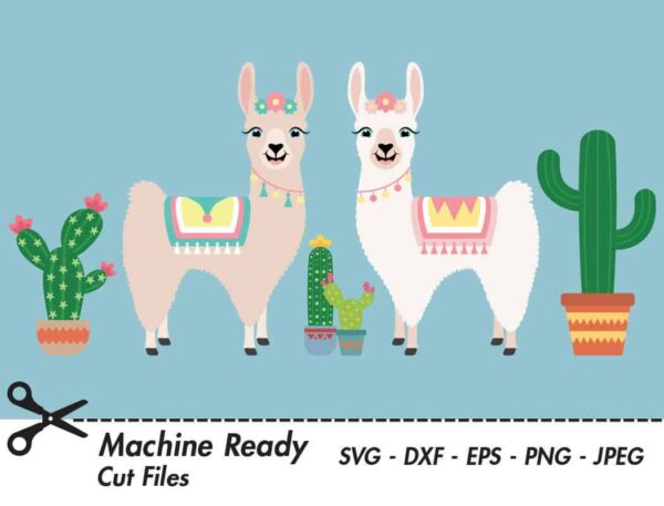 Cute Llama Svg Cut Files, Png Llamas Clipart, Farmhouse Clip Art,