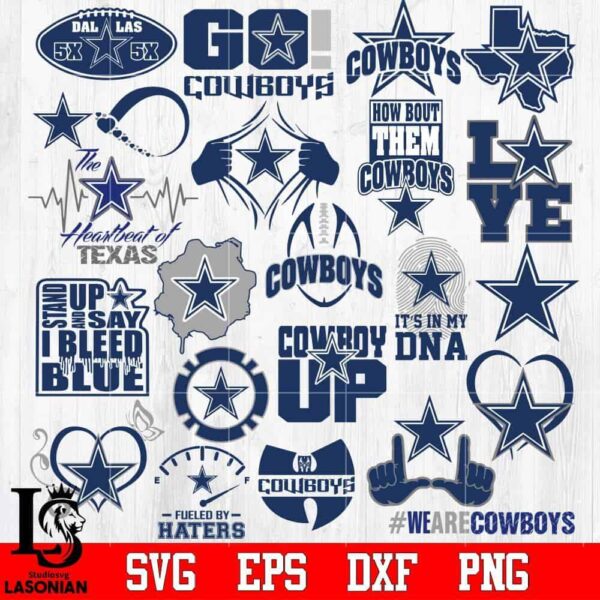 Dallas Cowboys Bundle, Bundle Nfl, Bundle Sport Digital Cut Files Svg