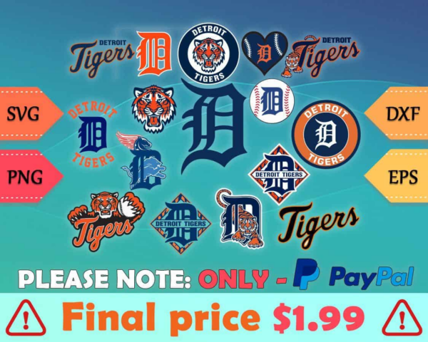 Detroit Tigers, Mlb Svg, Eps, Dxf Files, Digital Download, Mlb Svg,