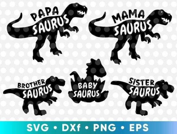Dinosaur Family Svg This Is Us Cut Files Clipart Printable Silhouette