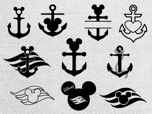 Disney Cruise Svg Bundle, Disney Cruise Clipart, Disney Anchor Svg,
