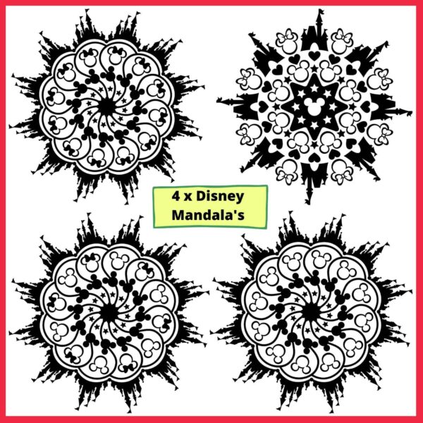 Disney Mandala Svg, Mickey Mouse Svg, Mickey Mandala Svg, Minnie
