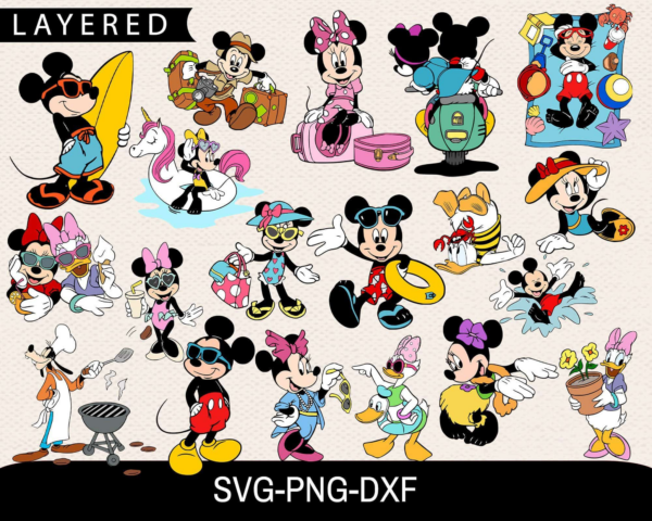Disney Summer Svg Bundle, Disney Svg Bundle, Disney Svg, Summer Svg,