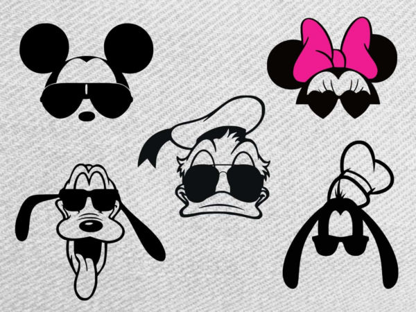 Disney Sunglasses Svg, Minnie Mouse Sunglasses Svg, Mickey Mouse