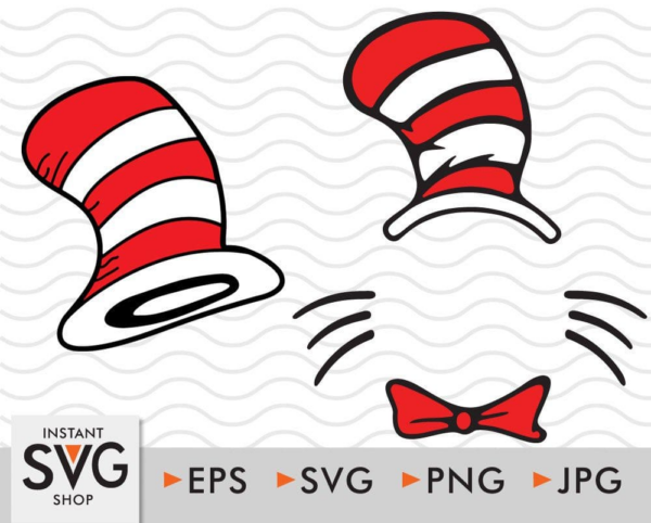 Dr Seuss Cat In The Hat Svg, Svg, Png, Cricut, Silhouette Cut File
