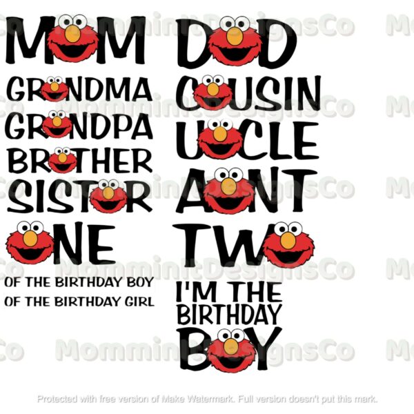 Elmo Birthday Svg, Elmo Svg, Birthday Svg, Birthday Bundle Svg,