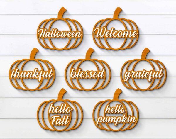Fall Pumpkin Bundle Svg, Pumpkin Svg Laser Cut, Autumn Svg, Patterned