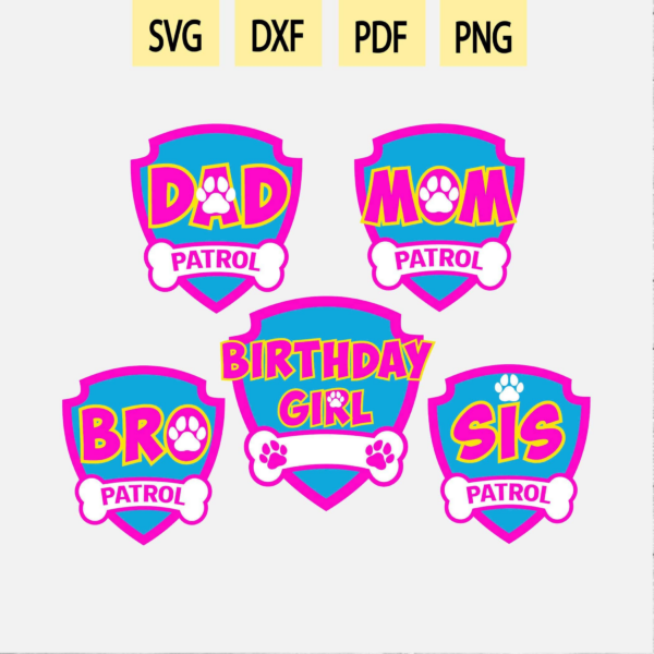 Family Bundle Patrol Svg Family Patrol Logo Svg Dad Mom Sis Bro Logo ...