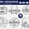 family monogram svg bundle family sign frame sublimation crlqk