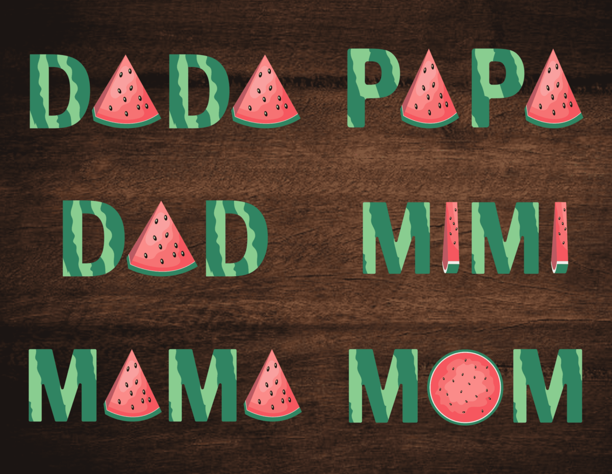 Family Watermelon Bundle, Grandparent Svg, Parents Svg