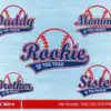 First Birthday Rookie Of The Year Baseball Family Svg Bundle Bk7nx 100x100