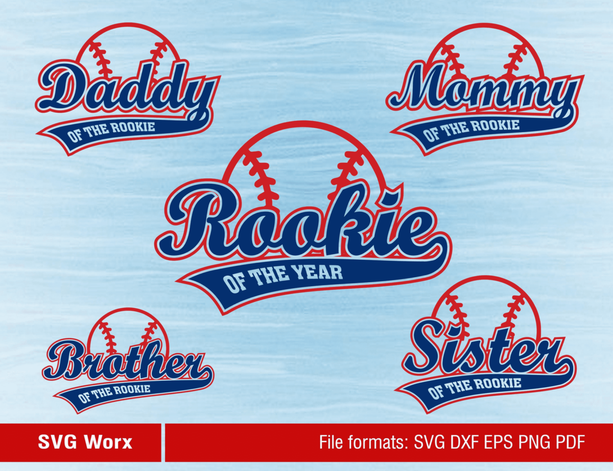 First Birthday Rookie Of The Year, Baseball Family Svg Bundle,