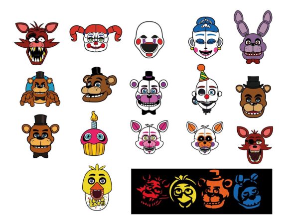 Fnaf Svg, Five Nights At Freddy'S Set, Freddy'S Svg, Cut Files For