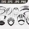 Football Pack 2 Bundle Svg Files For Cricut Sublimation Files Z3264 100x100