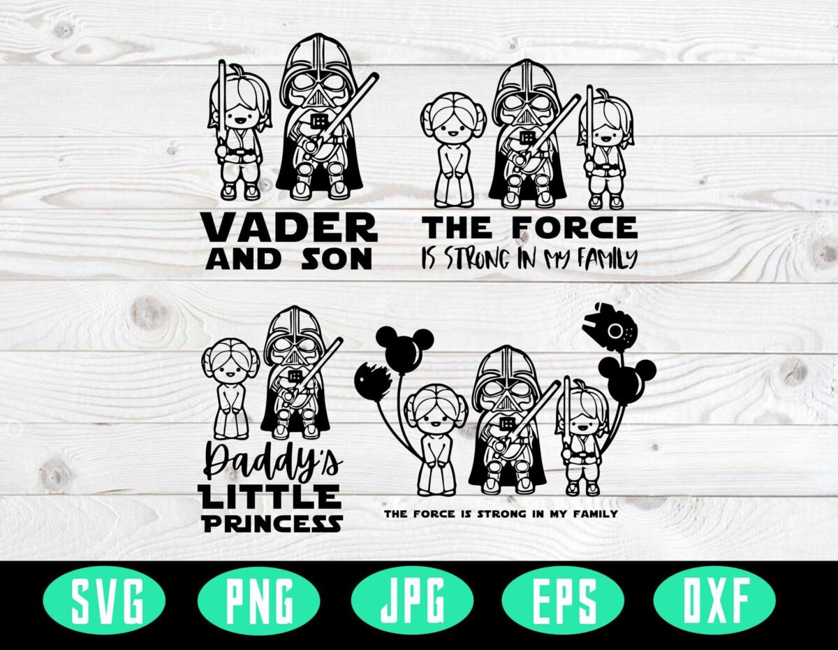 Force Family, Disney Family, Darth Vader Svg, Star Wars Svg, Star