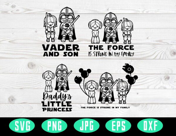 Force Family, Disney Family, Darth Vader Svg, Star Wars Svg, Star
