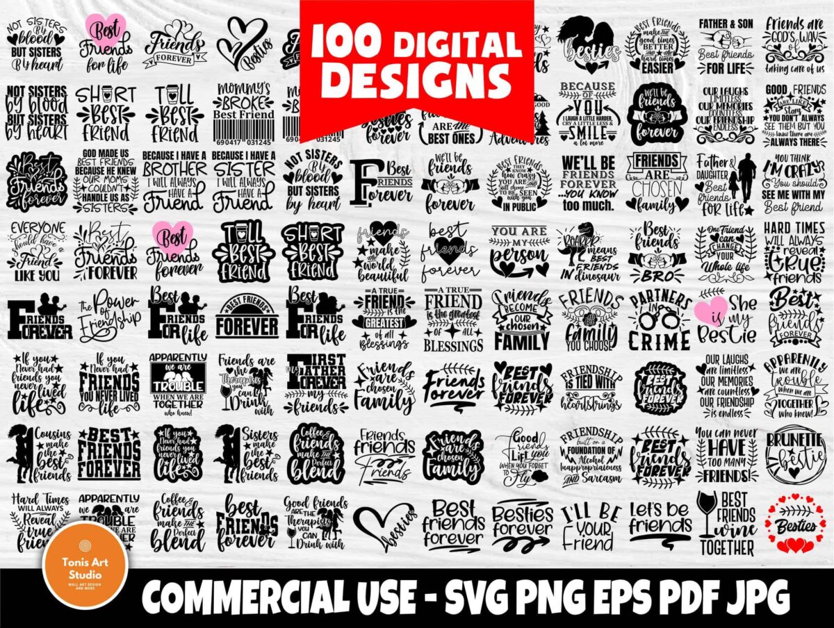 Friends Svg Bundle, Best Friends Signs, Friendship, Svg Cricut,