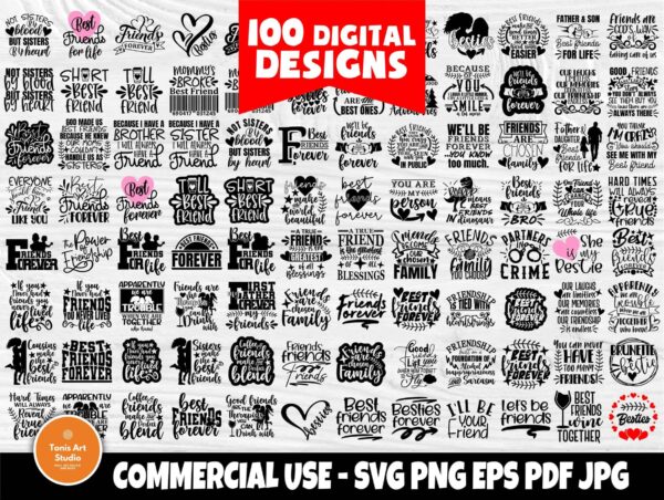 Friends Svg Bundle, Best Friends Signs, Friendship, Svg Cricut,