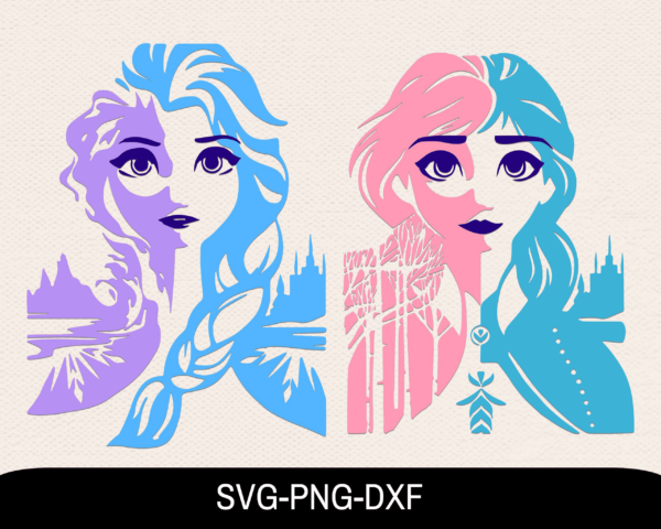 Frozen 2 Svg Bundle, Anna Svg, Elsa Svg, Svg For Cricut, Cartoon Svg,