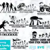 Funny Stick Figure Family Car Decal Bundle Pack Cut Files And
