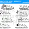 Funny Stick Figure People Family Car Decal Bundle Pack Cutcricut
