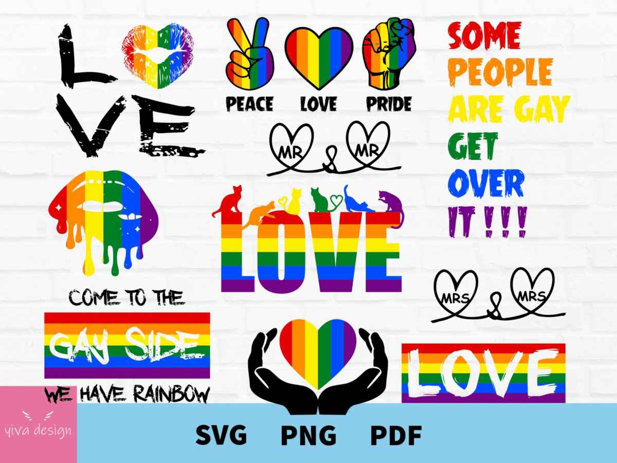 Gay Pride Svg Bundle Pride Svg Lgbt Svg Gay Pride Svg Rainbow Bestdesignbundle 7114