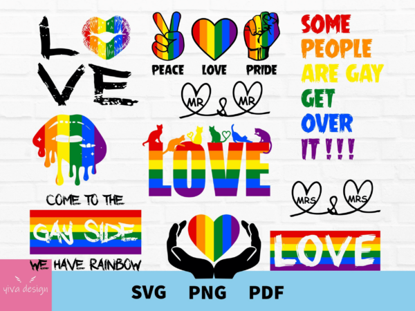 Gay Pride Svg Bundle, Pride Svg, Lgbt Svg, Gay Pride Svg, Rainbow