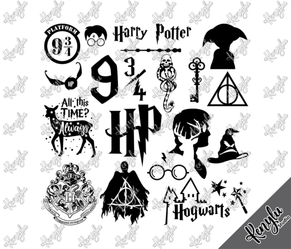 Harry Potter Pack Svg Cut Files. Harry Potter Svg. Digital Download