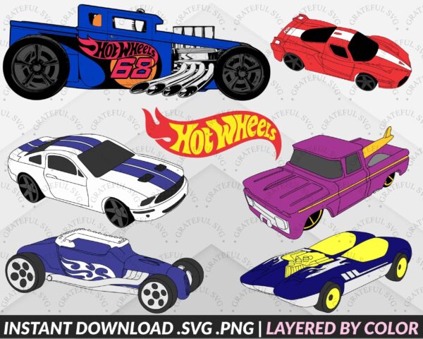 Hot Wheels Svg Bundle, Hot Wheels Svg, Hot Wheels Birthday, Hot