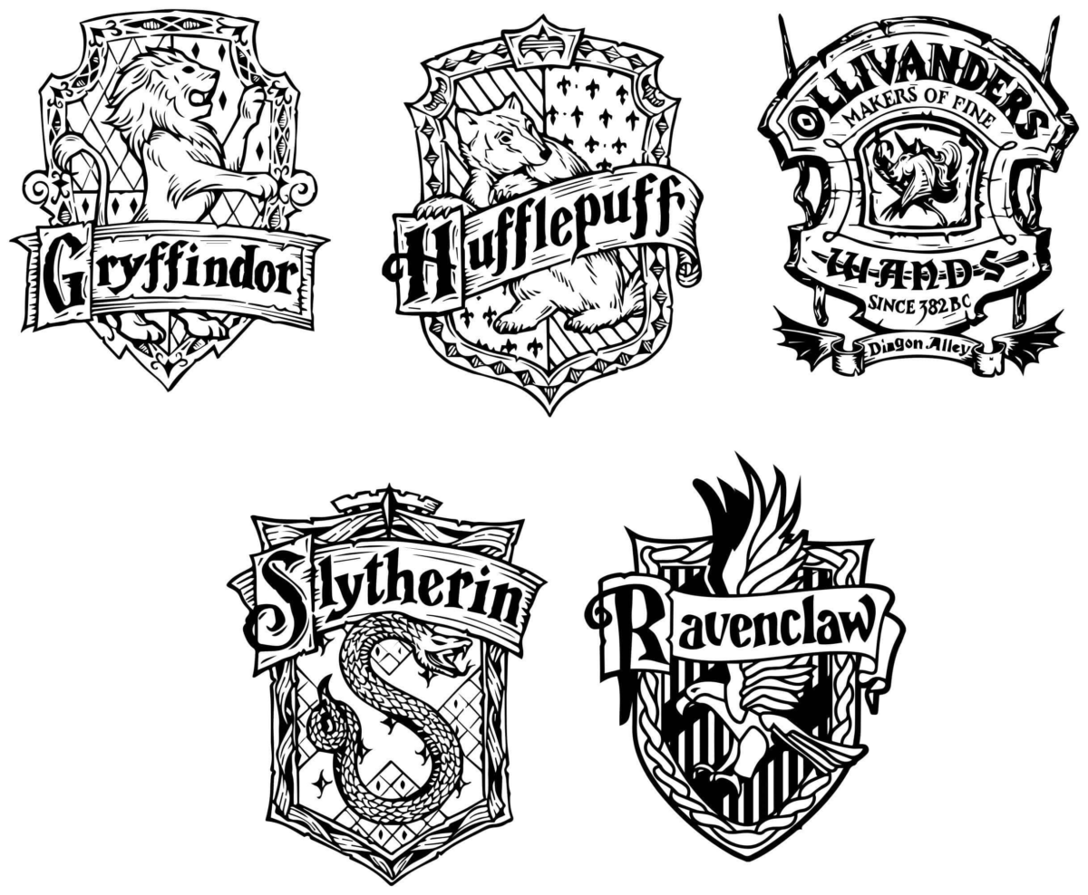 Hp Hogwarts Crest Svg Bundle, Supports Svg, Dxf, Png, Svg Digital,