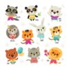 Illustrations With Animals, Cartoon Style. Svg Animals, Bundle Svg