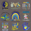 in october we wear blue and yellow down syndrome awareness down bhl4l