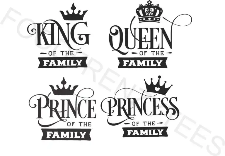 King Queen Princess Prince Of The Family Bundle Png